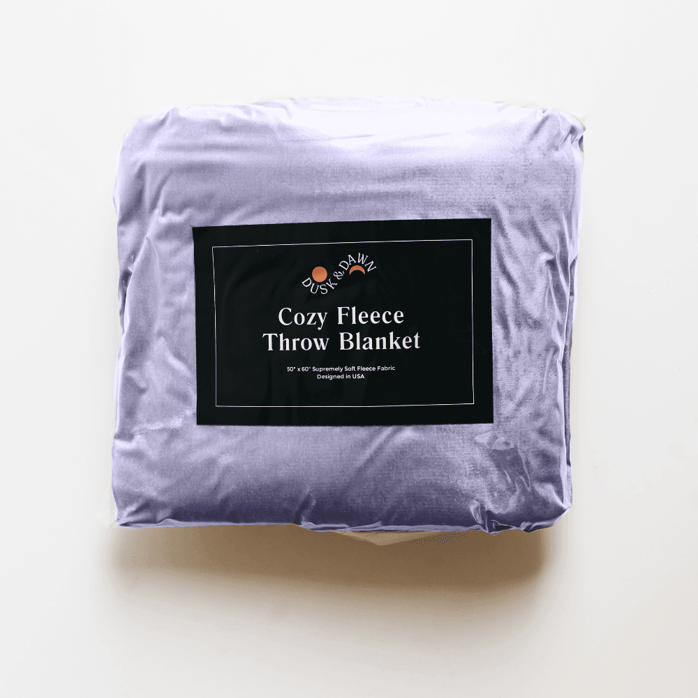 Lavender Cozy Fleece Throw Blanket