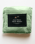 Sage Green Cozy Fleece Throw Blanket