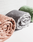 Blush Cozy Fleece Throw Blanket