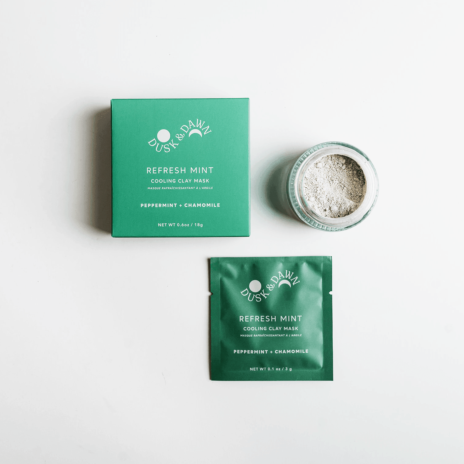 Refresh Mint Cooling Clay Mask  - 9g Glass Jar
