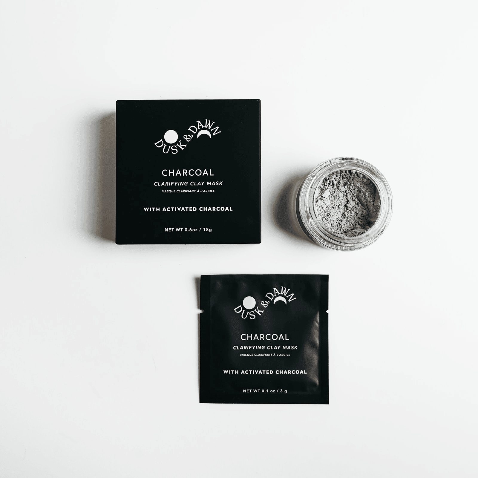 Charcoal Clarifying Clay Mask  - 9g Glass Jar