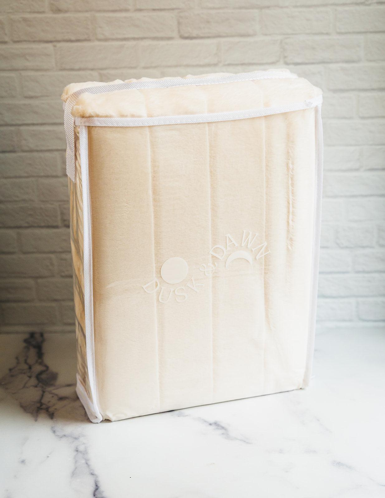 White Luxe Faux Fur Throw Blanket