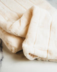 White Luxe Faux Fur Throw Blanket