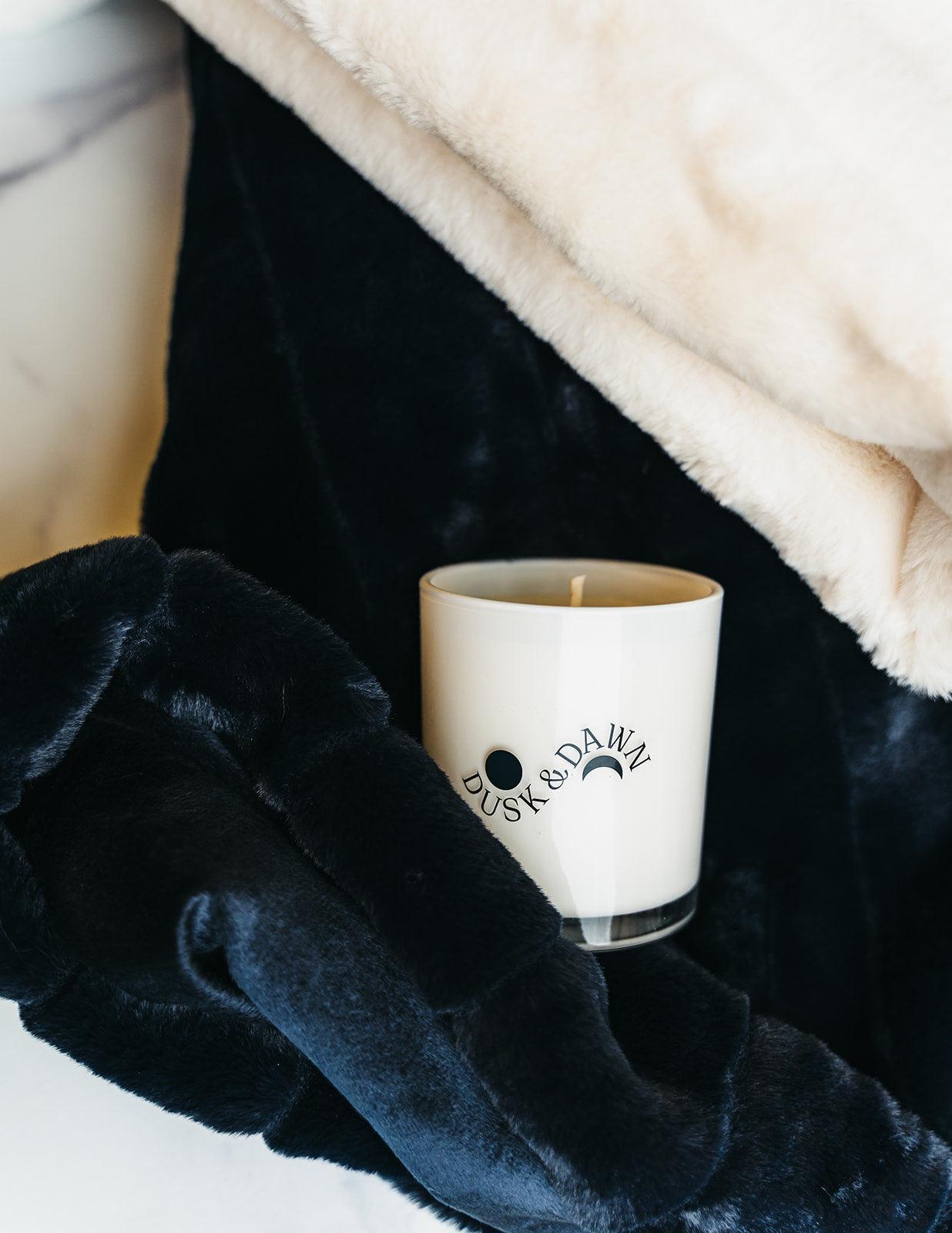 Black Luxe Faux Fur Throw Blanket