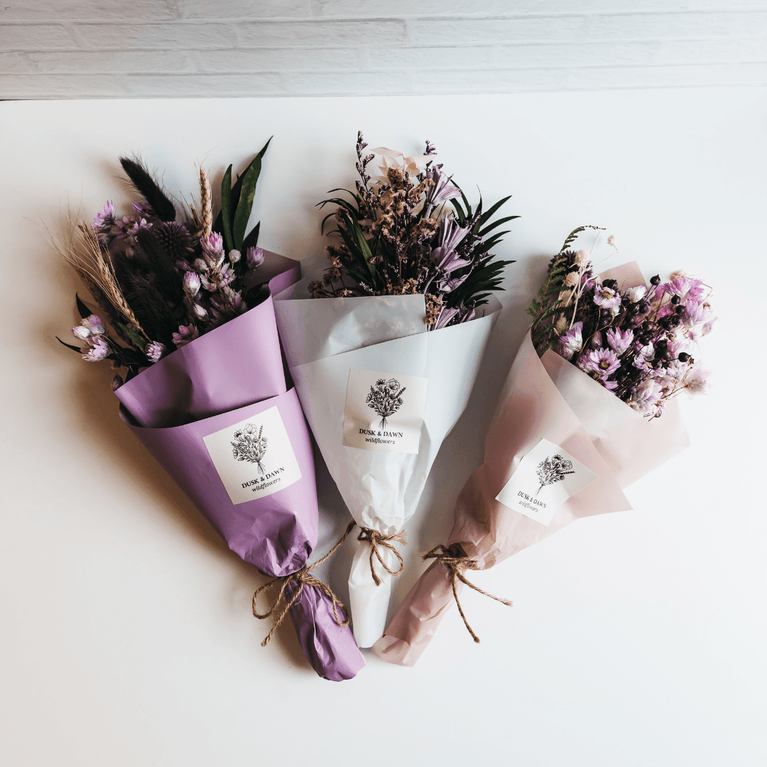 Iris Dried Flower Mini Bouquet