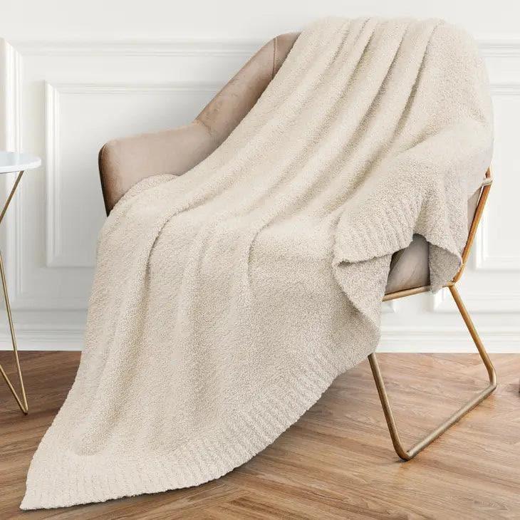 Cream Buttery Fluffy Throw Blanket