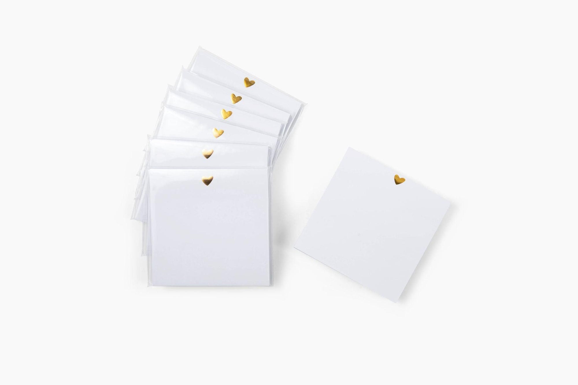 Heart Sticky Notes - Gold Foil Design