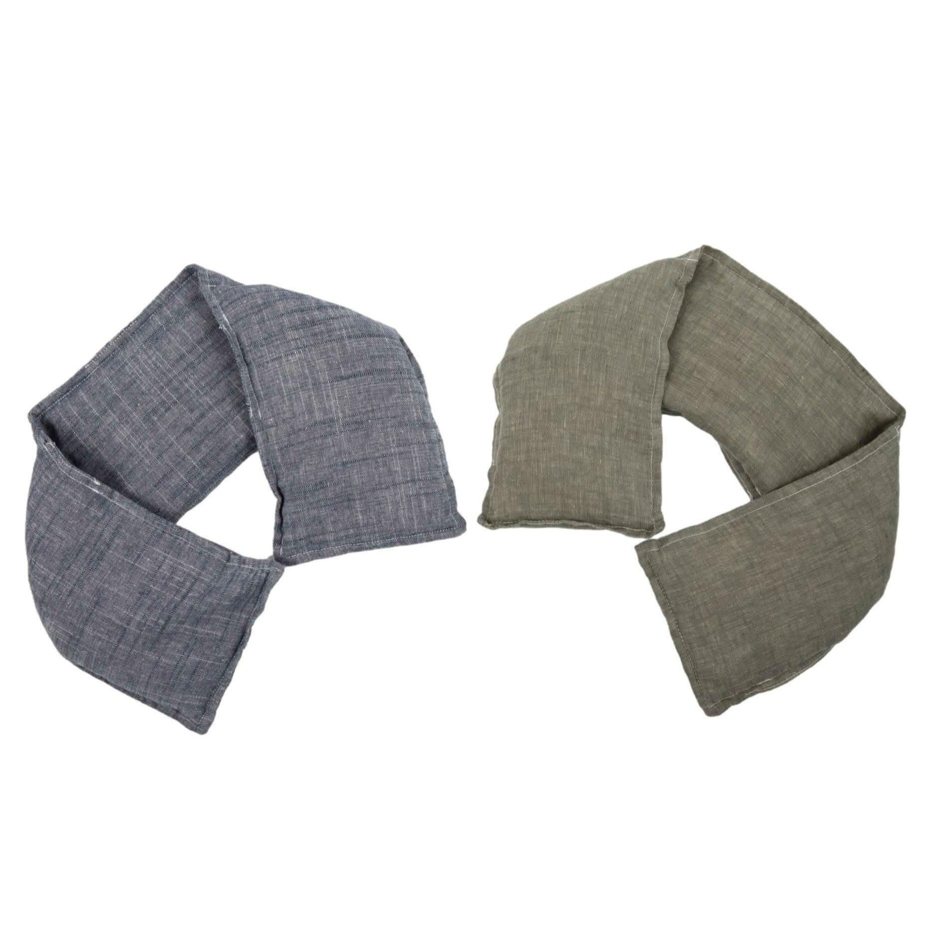 Denim Blue Luxury Linen Neck Wrap - Heat Therapy Pack