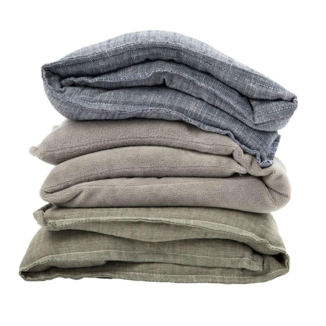 Denim Blue Luxury Linen Neck Wrap - Heat Therapy Pack