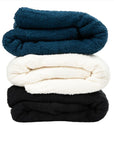 Black Buttery Fluffy Throw Blanket