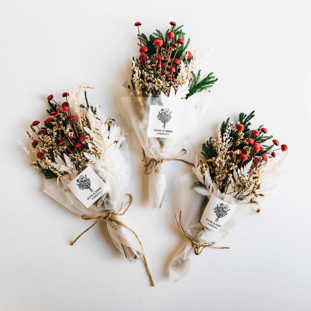 Dusk & Dawn Holly Dried Flower Bouquet