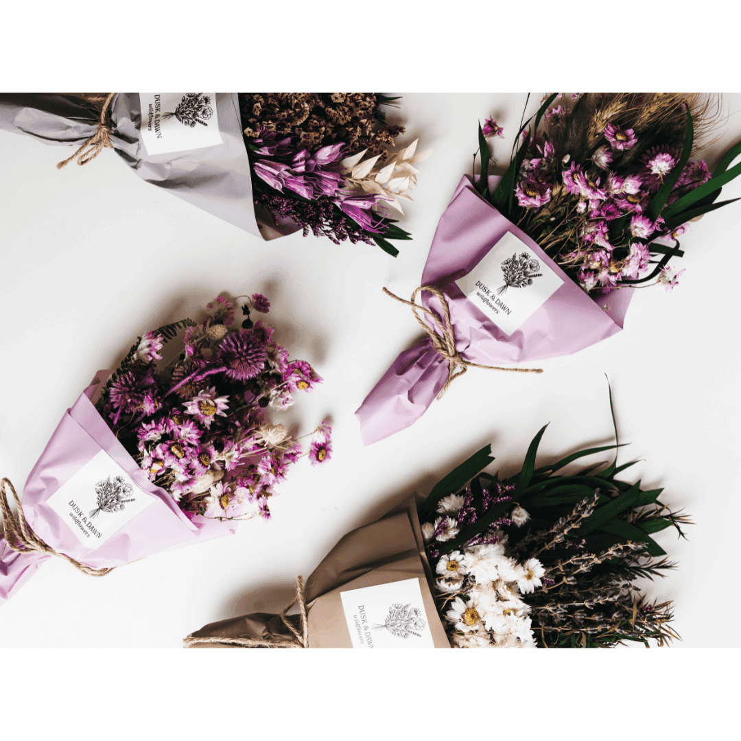 Iris Dried Flower Mini Bouquet